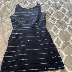 The Limited Blue Sheath Mini Dress Sleeveless Scoop Neck